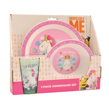 Despicable Me Fluffy Unicorn 3 Piece Mealtime Set Extra Image 1